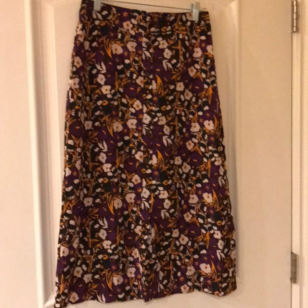 Nasty Gal Collection US size 8 floral midi skirt